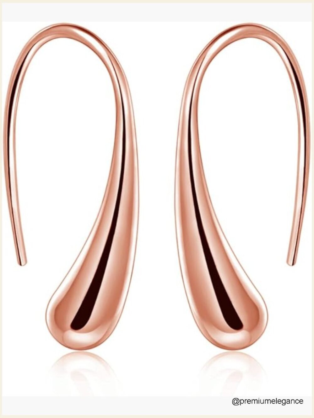 Chunky Teardrop Hoop Earrings - Gold Plated Pull Through Huggie Statement